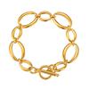 Stainless Steel Geometric Link Chain Bracelets for Women, Toggle Clasp Bangle, Minimalist Jewelry Wholesale
