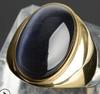 Retro Elegant Gemstone Titanium Steel Ring for Men and Women - Vintage Style Jewelry Band