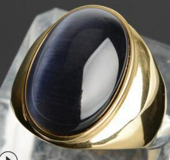 Retro Elegant Gemstone Titanium Steel Ring for Men and Women - Vintage Style Jewelry Band