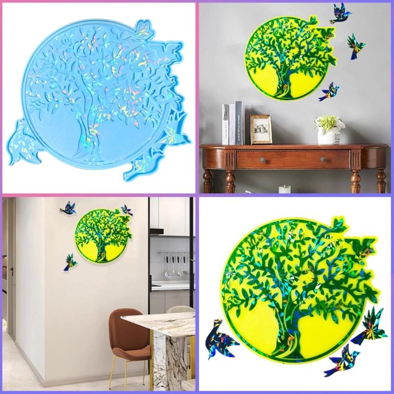 Holographic  Ornament Silicone Mold Wall Sticker Mold Resin Casting Pendant Mold Suitable for Diy Crafts
