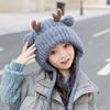 Toddler Reindeer Eared Knit Cap With Windproof And Thermal Features For Winter