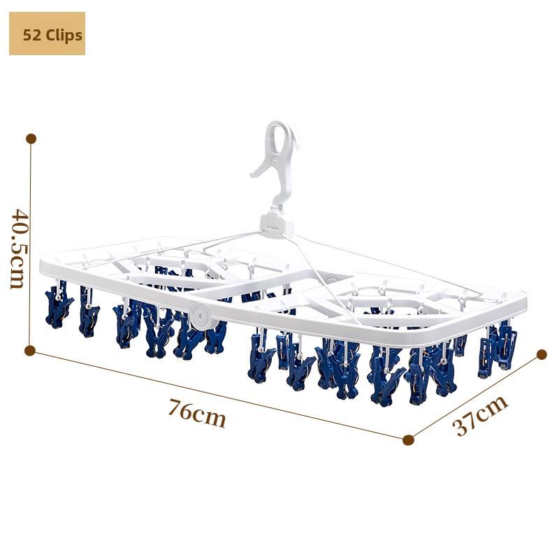 Plastic Sock Drying Rack Multi-Purpose Laundry Clamp Clothesline Holder Home Organization Bedroom Storage Rack for Socks