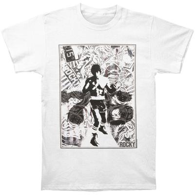 Rocky 76 Collage Slim Fit White Unisex T-shirt