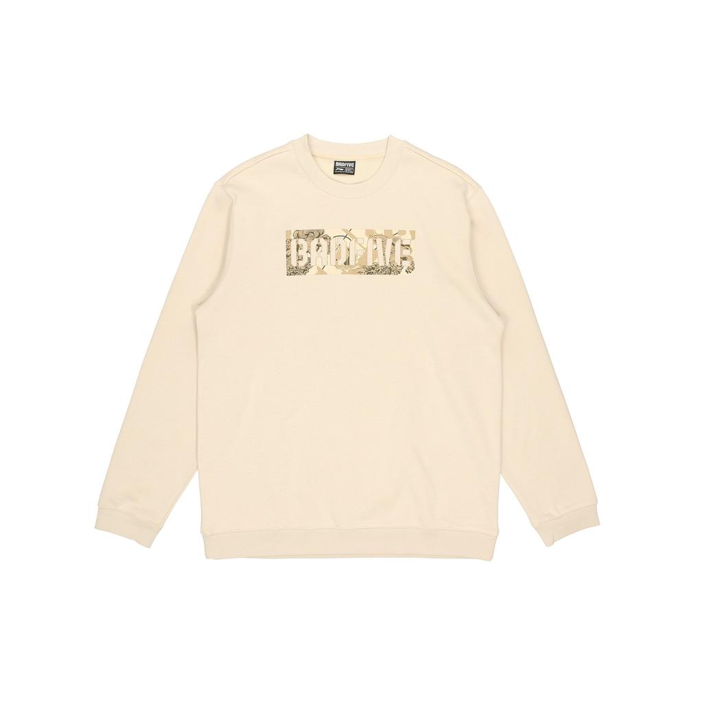 Li Ning Badfive Casual Sports Fleece Lined Long Sleeved Sweatshirt Unisex Apricot Couple's AWDRB91-3