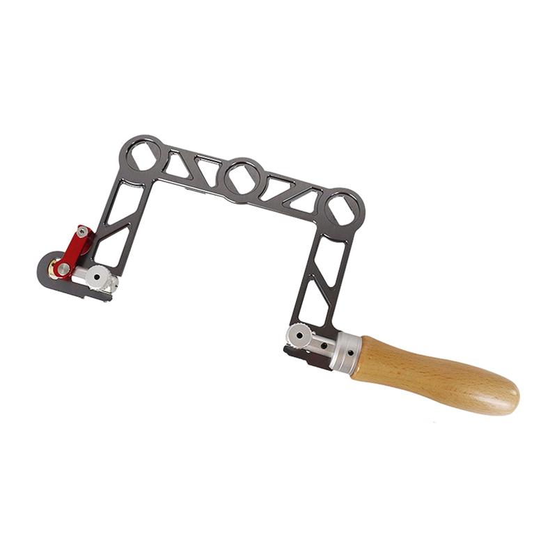 

Woodworking Scroll Saw Mini HandHeld Curve Saw with Aluminum Alloy Body and Ergonomic Wooden Handle for Precise Cutting 3 inches
