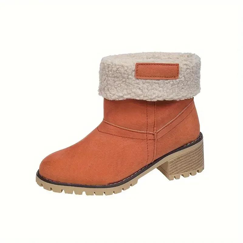 Femmes Hiver Fourrure Chaud Bottes de Neige Dames Bottines Chaudes en Laine Bottine Chaussures Confortables Grande Taille 36-43 Décontracté Femmes Bottes Mi-Mollet