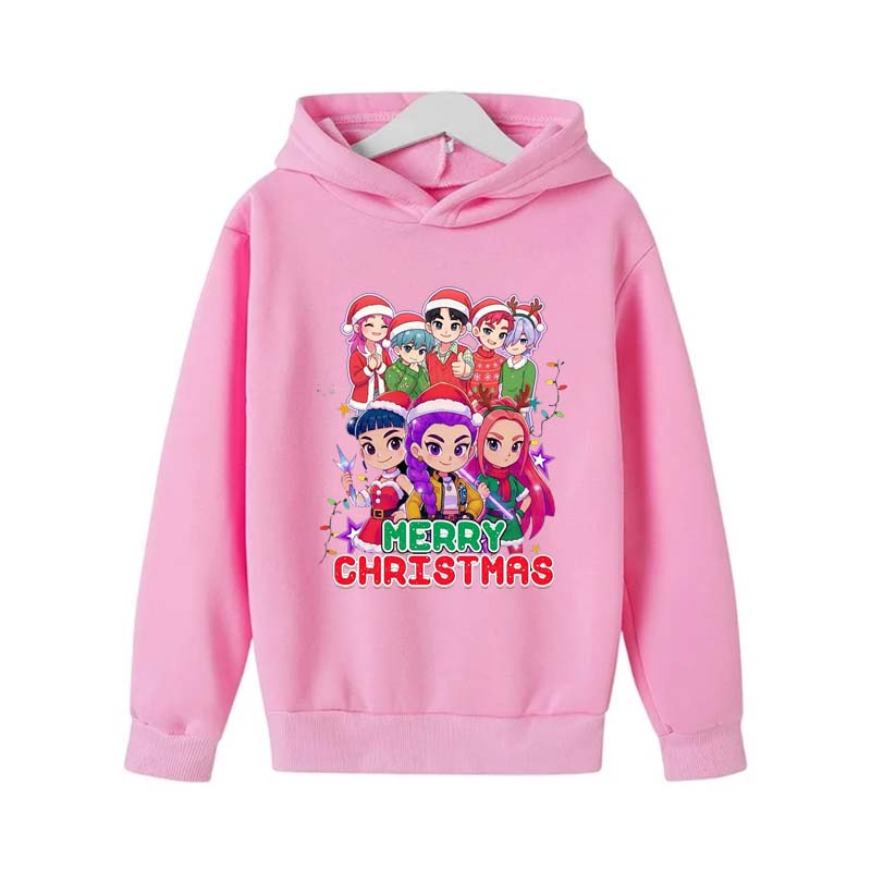 KPop Dämonenjäger Hoodie Y2K KPop Dämonenjäger Weihnachts-Hoodies Mädchen Jungen Rumi Herbst Lässig Langarm Kinderbekleidung