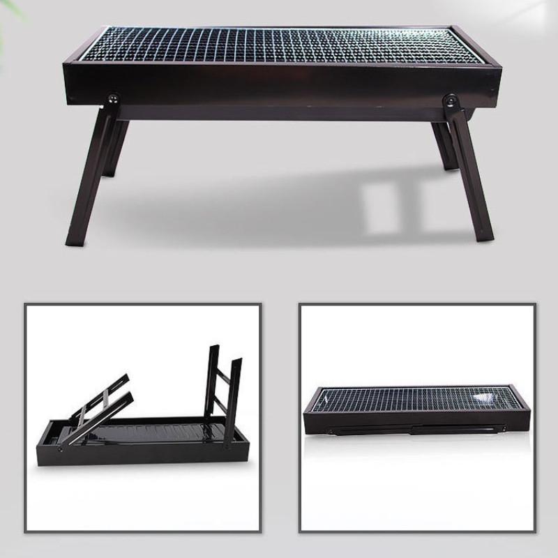 Home Thickened Portable Full Set Large Size Picnic Stove New BBQ Stove Folding Outdoor Charcoal BBQ Grill