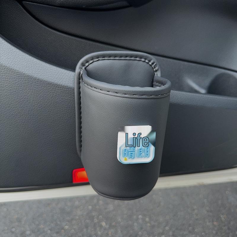 Car Seat & Door Cup Holder: Fixed Backrest Storage & Side-Mounted Drink Holder