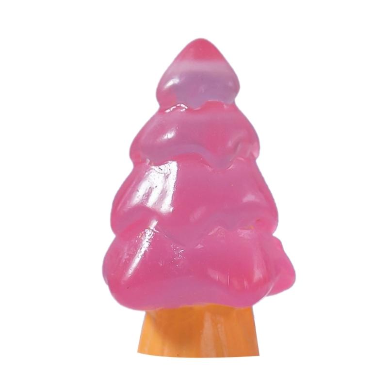 10 Pcs Microlandschaft Miniature Christmas Tree Decorations Snow Landscape Accessories Resin Crafts Luminous Ornaments