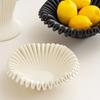 Geometric Folded Fruit Plate Resin Handicrafts Desktop Storage Container Snack Bowl Wave-shaped Tray Food Tray Kitchen Organizer