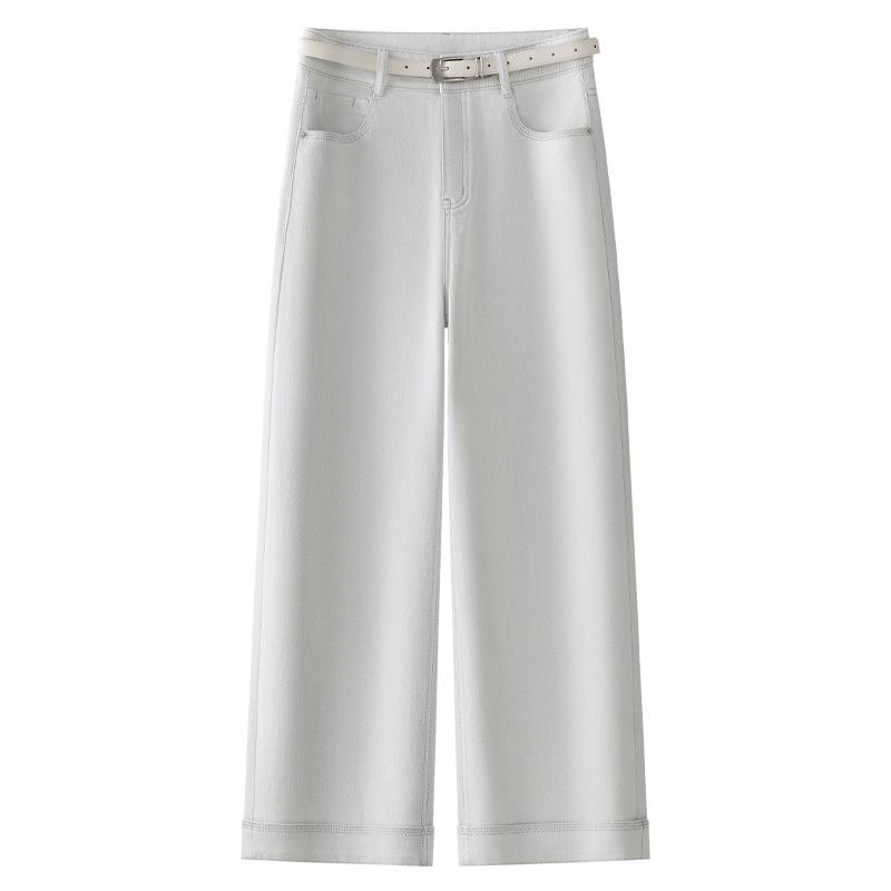 

2025 Off-White High-Waisted Slimming Straight-Leg Jeans for Women Extra Large (XL)