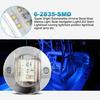 Marine Transom RV Yacht 6 LED Stern Signal Light Round Stainless Steel Tail Lamp