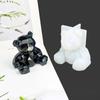 Handicrafts Soap Plaster Candle Resin Casting Mold 3D Handmade Geometric Bear Mold DIY Car Aromatherapy Silicone Mold