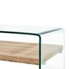 VidaXL Table basse Clair 98x45x31 cm Verre trempé 284743