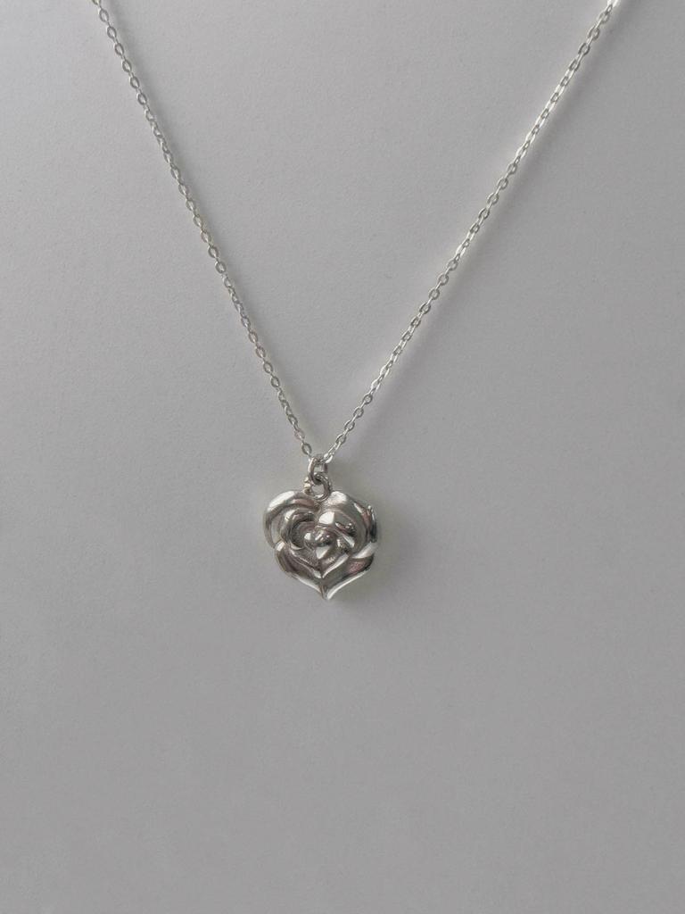 Lovetrix Silver925 Heart Rose Basic Necklace (2Ver.)