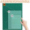 Self-Healing Double-Sided Cutting Mat,5-Ply PVC with Grids for Rotary Cutting,Sewing,Quilting & Crafts