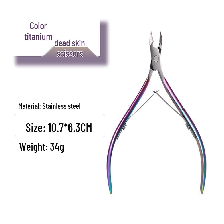 Professional Stainless Steel Cuticle Nipper D501 - Dead Skin and Hangnail Remover for Manicure and Nail Repair