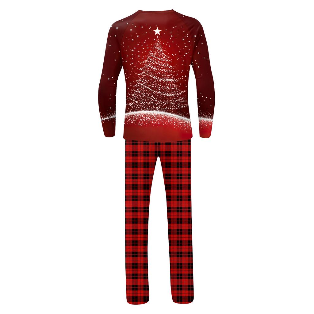 Christmas Prints Family Matching Long Sleeve Tops+Pants Set Family Matching Sets