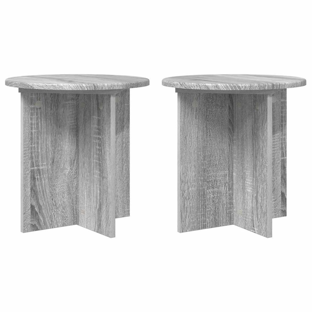 Plant Stand 2 pcs Grey Sonoma 40 x 40 x 40 cm
