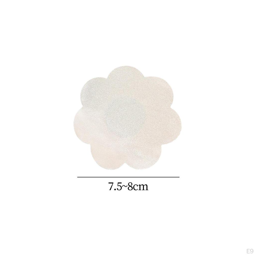10 Pieces Nipple Cover Breast Covers Invisible Tape Pad Soft Seamless Petals