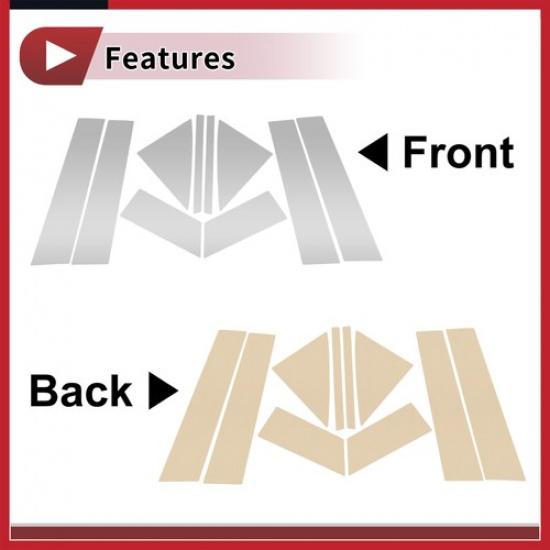 10 Pcs Car Door Pillar Window Trim for Chrysler 200 2011-2014 Chrome