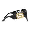 Versace Fashion Minimalist Irregular Shape Sunglasses Unisex sunglasses Black 0VE4402GB187