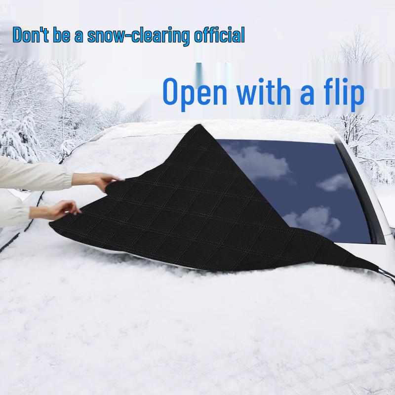 Universal Half Car Cover for Winter: Anti-Frost and Anti-Snow Protection for Front Windshield.