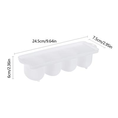 Eierkochbox mit Fächern, versiegelte Eierbox für geschmorte Eier für weich, mittel und hart gekochte Eier, 4-Gitter-Design, Kochutensilien