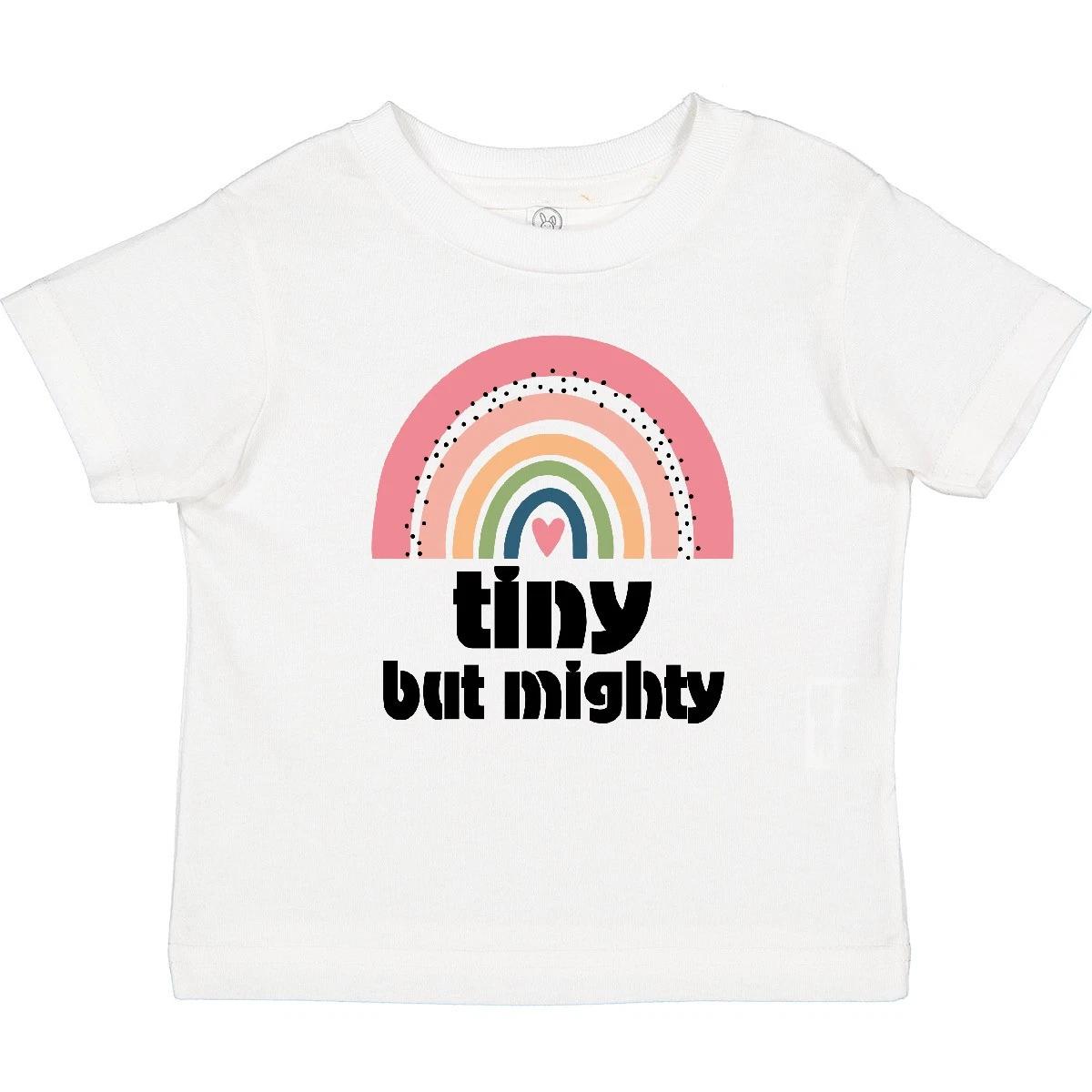 Inktastic Tiny But Mighty Rainbow NICU Baby T-Shirt Grad Preemie Cute Boho Tees 100