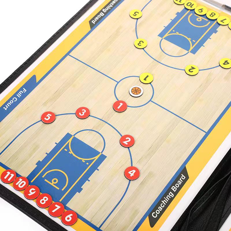 Foldable Magnetic Basketball Coaching Board with Markers and Pieces