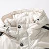 Men's Down Jacket for Men's Winter Loose Short Winter Clothes Thickened Warm and Handsome Winter Hooded White Duck Down Jacket