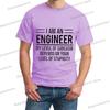 "I Am An Engineer" Graphics Men's Clothing Summer Fashion Funny Engineer Slogan Tops Tees Short Sleeve Hippie Homme Camiseta