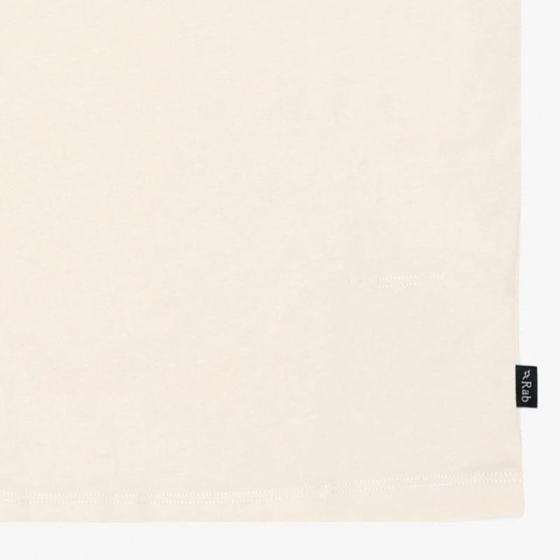 Rab Men S T ShirT STance mounTain Peak Logo Qcb 66 Ecru