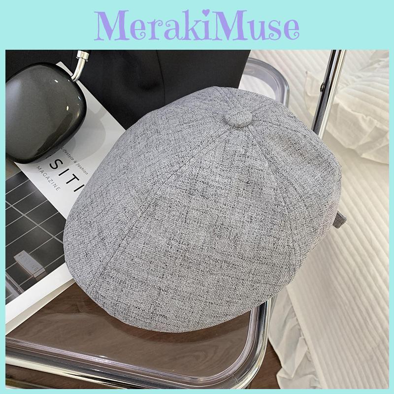 Beret Lightweight Vintage Cotton Linen Cap Uv Protection  Unisex Gift Design