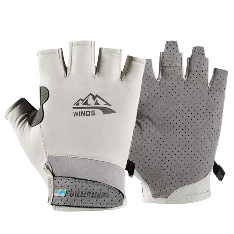 Unisex Outdoor Two-Finger Fishing Gloves: Thin, Wear-Resistant for Cycling, Mountaineering, Sports, and Delivery Riders.
