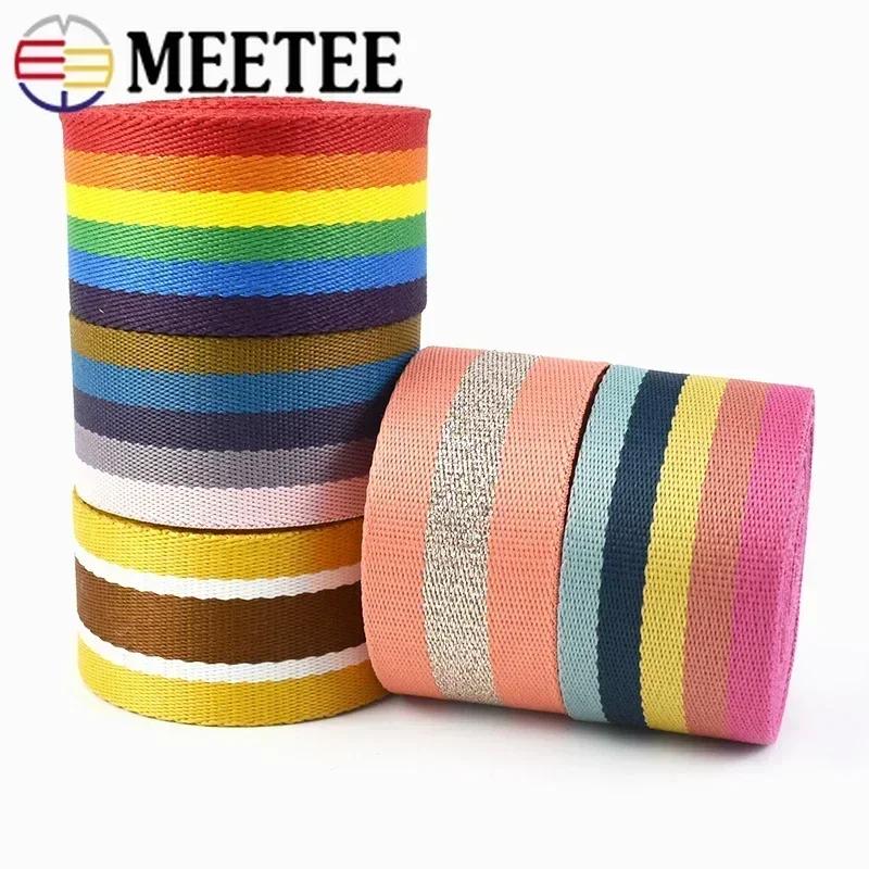 2-10Meters Meetee 1.6mm Thick Polyester Webbing Band Backpack Ribbon Tape Pet Collar Decor Bias Banding DIY Garment Accessories