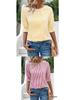 2026 Fashion Blue Striped Button-Design Shirt: European & American Style