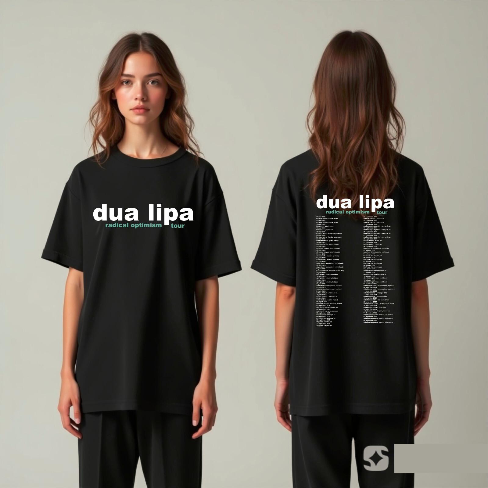 Dua Lipa Radical Optimism Tour Dates T-Shirt Music Concert Tee Merch Gift Top S