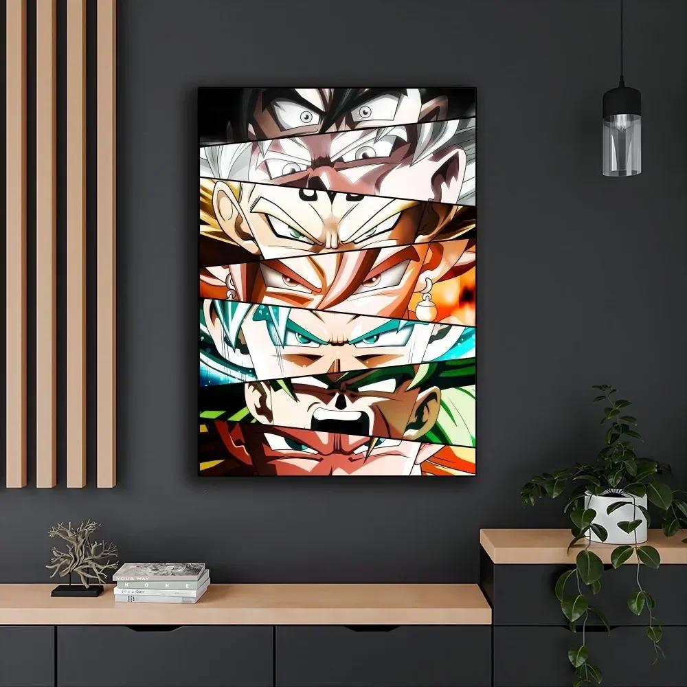 1 buc Poster Anime Dragon Ball Autocolante Poster Artă Picturi Murale de Perete Decor Sală de Jocuri Decor Cadouri Kawaii Pictură HD Pisică Mașini