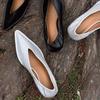 Fashion Pointed Toe Single Shoes Women's Shoes 2025 Summer New Gentle Solid Color Versatile Slip-on Scoop Shoes
