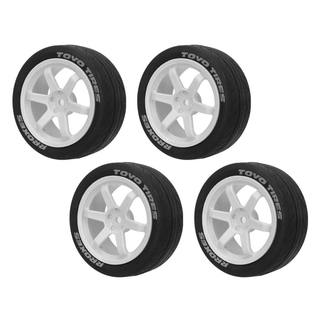 4Pcs 1Celsius10 RC Tires Plastic Rubber Smoothly   Strong Cushioning RC Wheels Replacement for    01  02