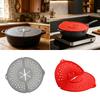 Silicone Splatter Screen, Foldable Splash Guard Heat Resistant, for Kitchen Frying Pan