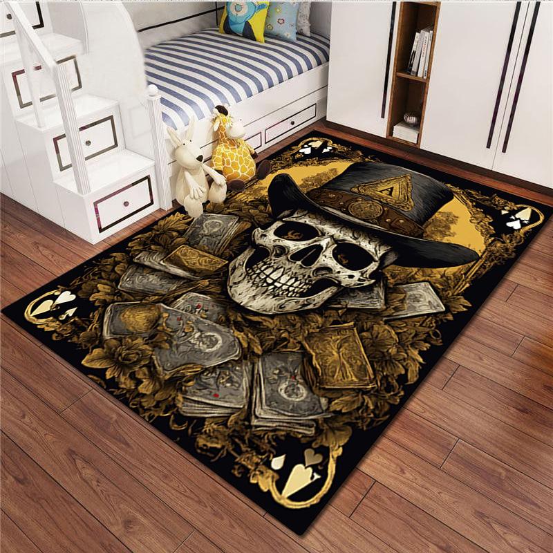 Skull Print Rug - home decoration Carpet For Living Room Bedroom Flooring Computer Chair Area Rug