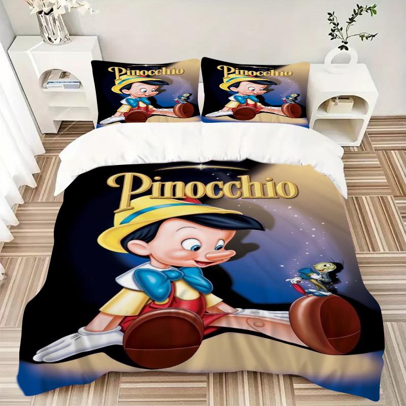 3Pcs Pinocchio'S Magical Adventure Bedding Sets For All Sizes New 3D Printed Bed Cover Comforter Duvet Cover Pillowcase Bedroom Decoration