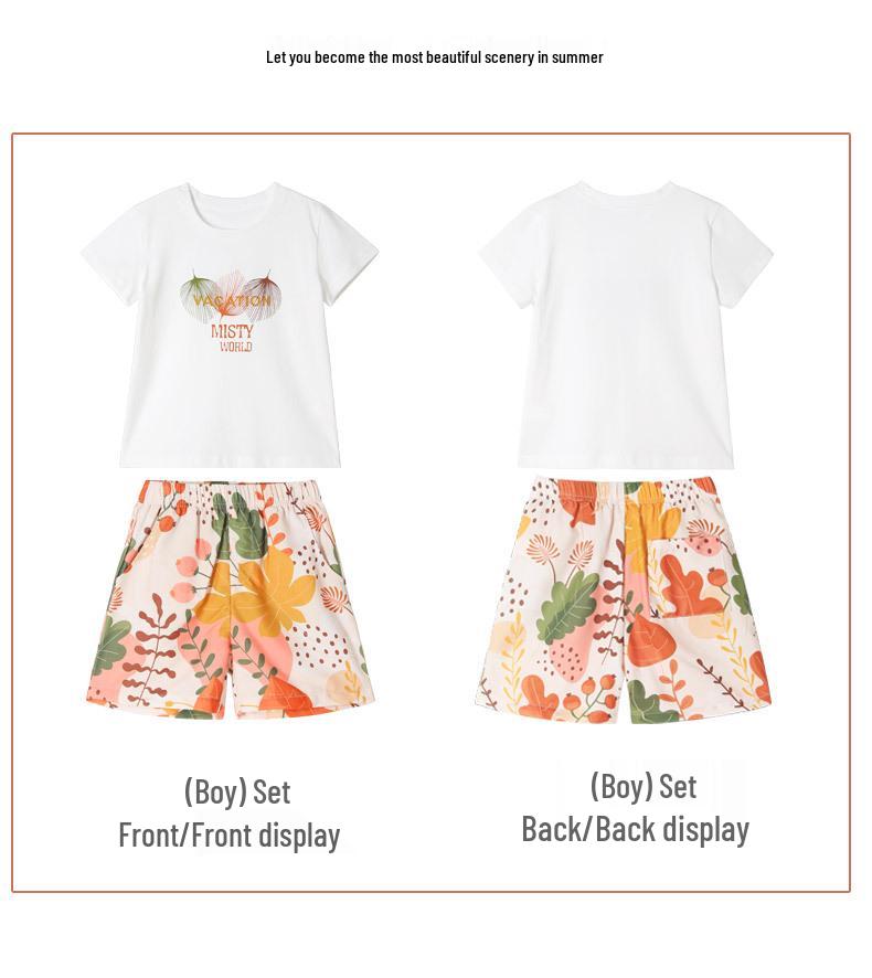 2025 Lato Strój Rodzic-Dziecko: Zestaw długich spodni Matka-Syn/Córka dla trzech/czterech osób