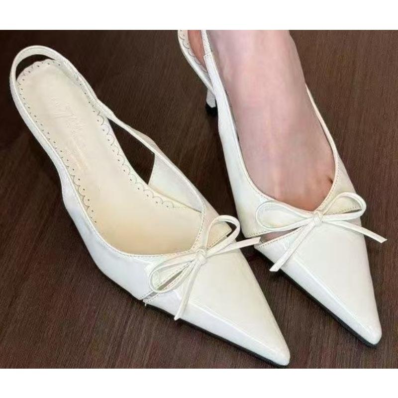 Fashion New Summer Women Sandals Fashionable Pointed Toe Butterfly-knot Shoes Ladies Elegant High Heels Party Club Sandals Zapatos Mujer