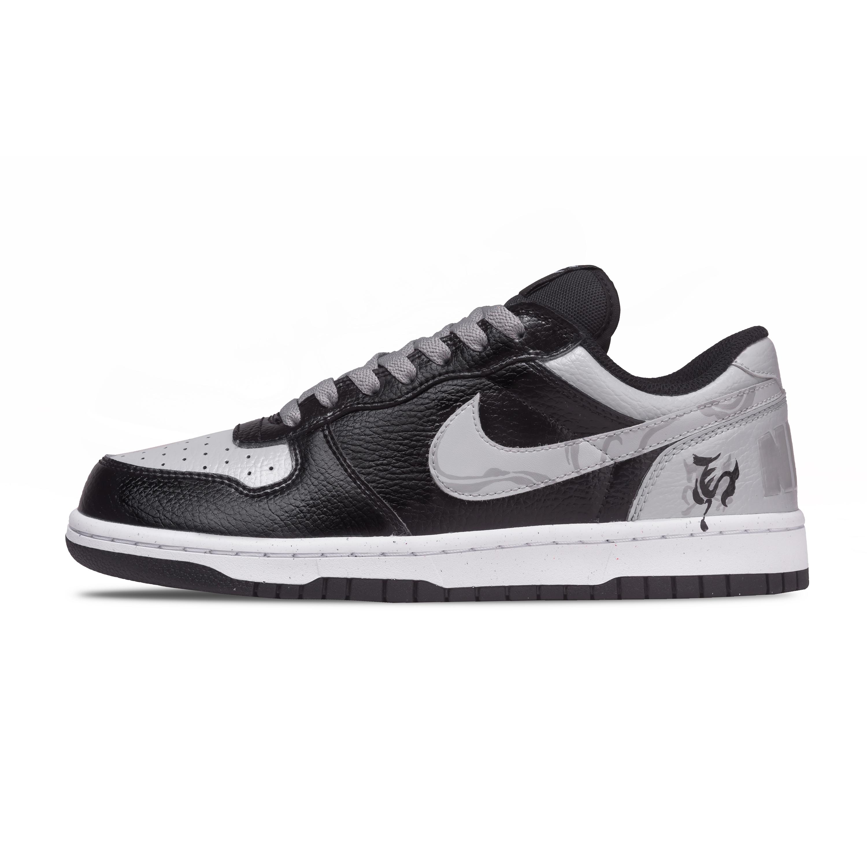 Nike Big Cloud Horse Chasing Ink Low top Skateboard Shoes Men s Gray Black 355152-016(Team767-) 44.5