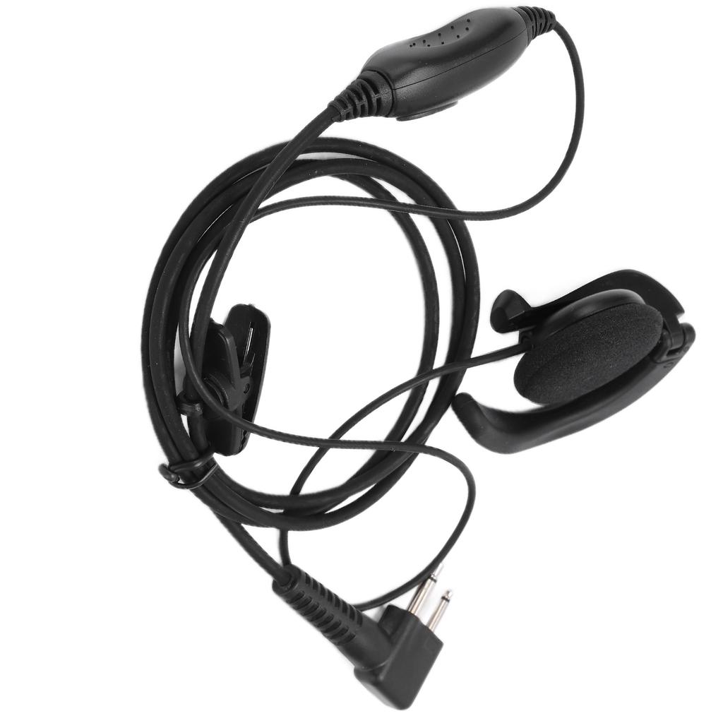 Walkie Talkie Headset Intercom 2 Way Radio Black Earphones Universal Audio Receiving System