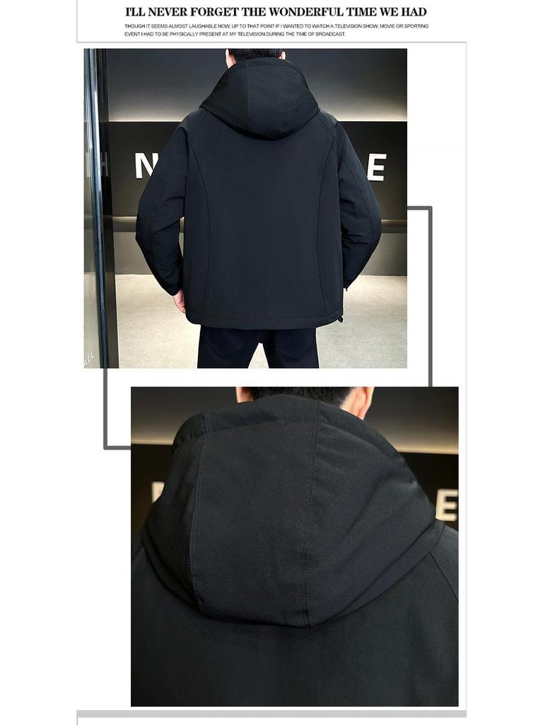 Men's Winter Light Luxury Hooded Down Jacket - Versatile Business Fashion Trend Coat